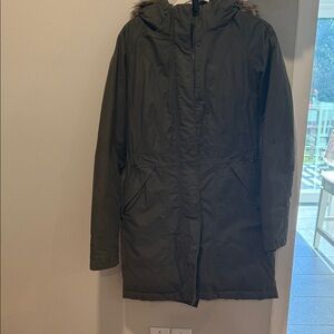The North Face Olive Green Puffer Jacket